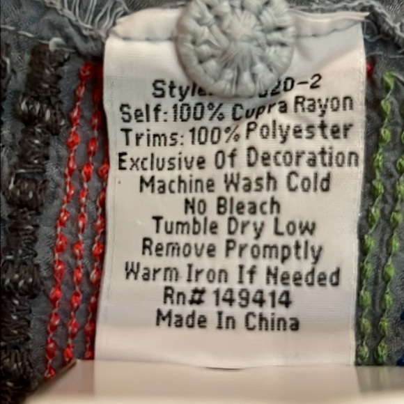 Johnny Was blouse green color size large - Picture 7 of 7